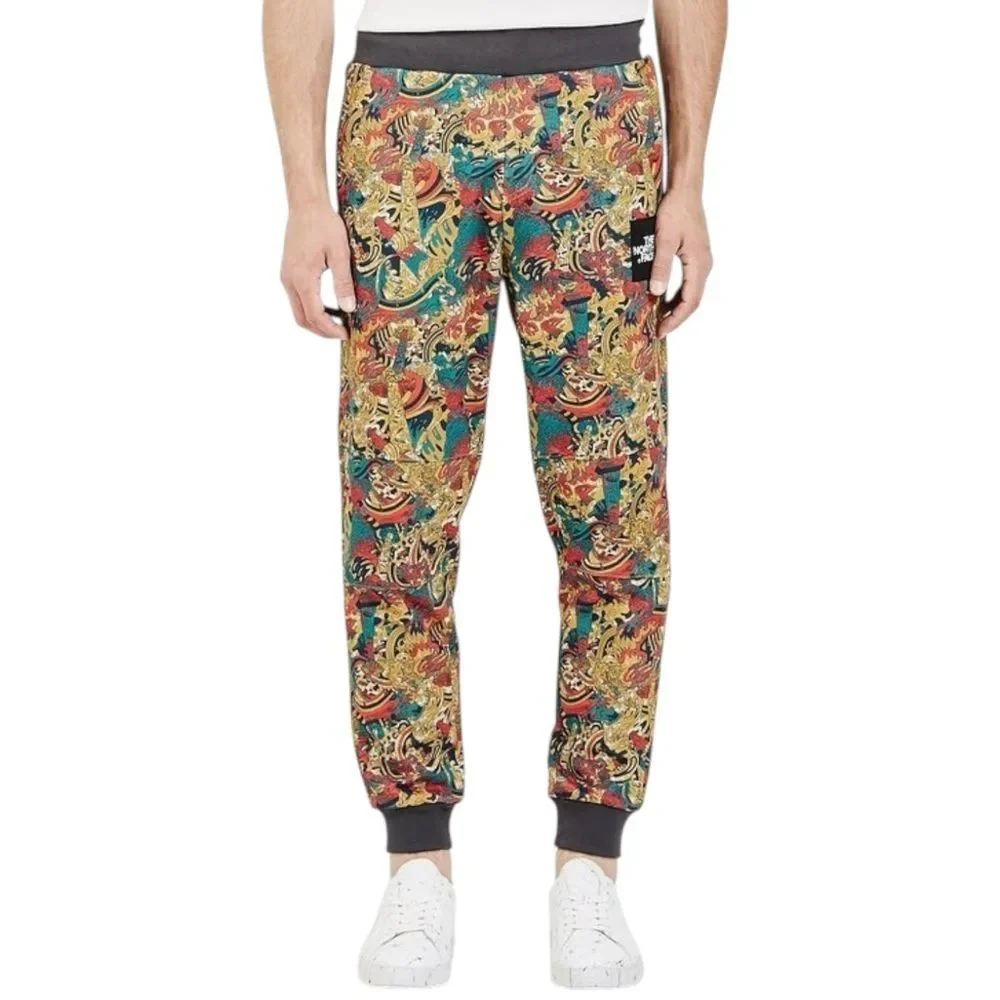 The North Face Leopard Genesis Fine Joggers Unisex Small Yellow Graphic Pants
